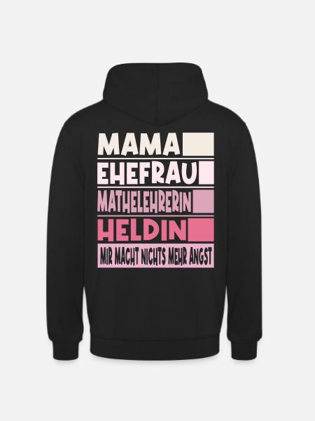 Mathelehrerin Mama Ehefrau Heldin - Unisex Hoodie - Schwarz