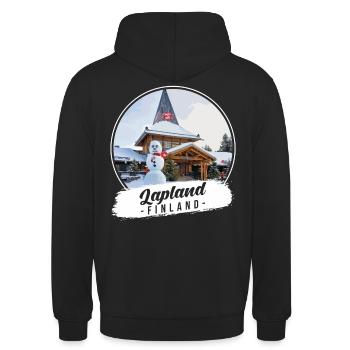 Lappland Finnland Souvenir - Unisex Hoodie - Schwarz - Hinten - Michal (187cm)