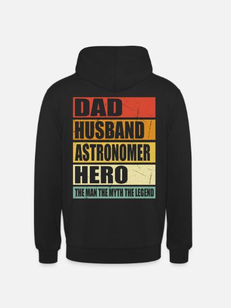 Father Husband Astronomer Held - Unisex Hoodie - black