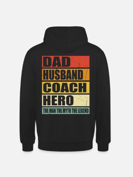 Vater Ehemann Trainer Held - Unisex Hoodie - Schwarz