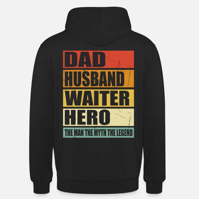 Vater Ehemann Kellner Held - Unisex Hoodie - Schwarz