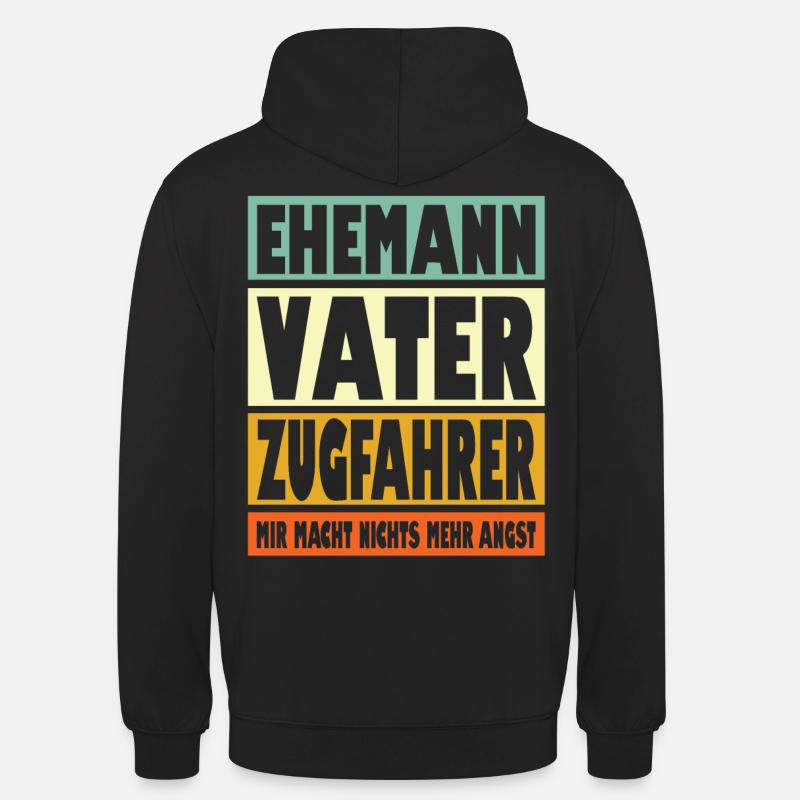 Zugfahrer Vater Ehemann Held - Unisex Hoodie - Schwarz