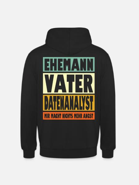 Datenanalyst Vater Ehemann Held - Unisex Hoodie - Schwarz