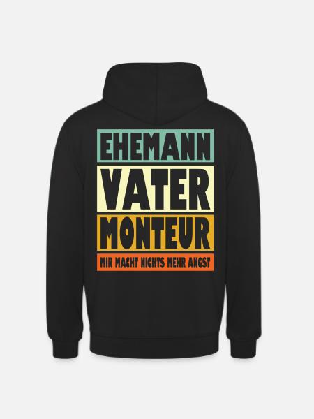 Monteur Vater Ehemann Held - Unisex Hoodie - Schwarz