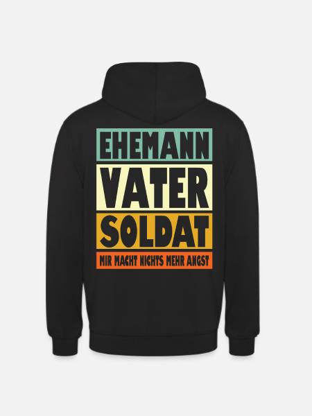 Soldat Vater Ehemann Held - Unisex Hoodie - Schwarz