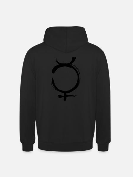 Mercury Astrology Symbol - Unisex Hoodie - black