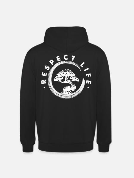 Zen circle with bonsai - Unisex Hoodie - black