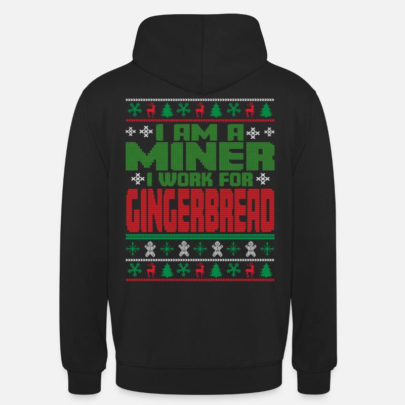 Dicton de Noël des mineurs - Sweat-shirt à capuche unisexe - noir