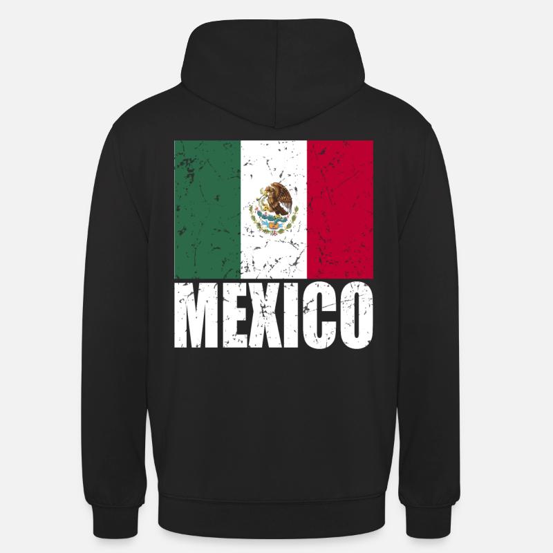 Drapeau du Mexique - Sweat-shirt à capuche unisexe - noir