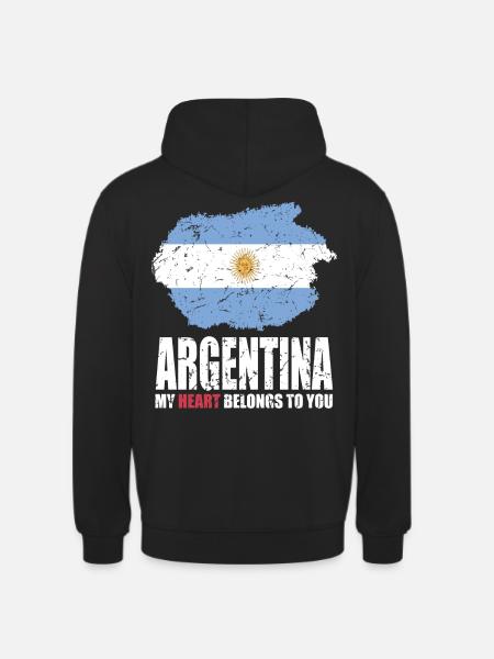 ARGENTINA flag - Unisex Hoodie - black
