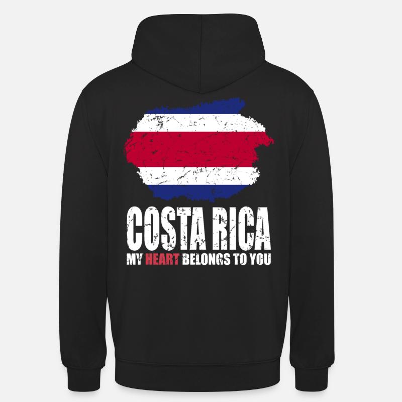 Drapeau du Costa Rica - Sweat-shirt à capuche unisexe - noir