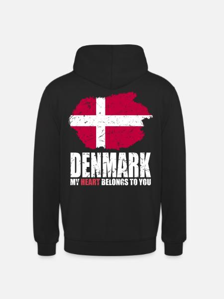 Denmark Flag - Unisex Hoodie - black
