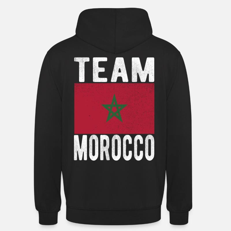 Drapeau du Maroc - Sweat-shirt à capuche unisexe - noir