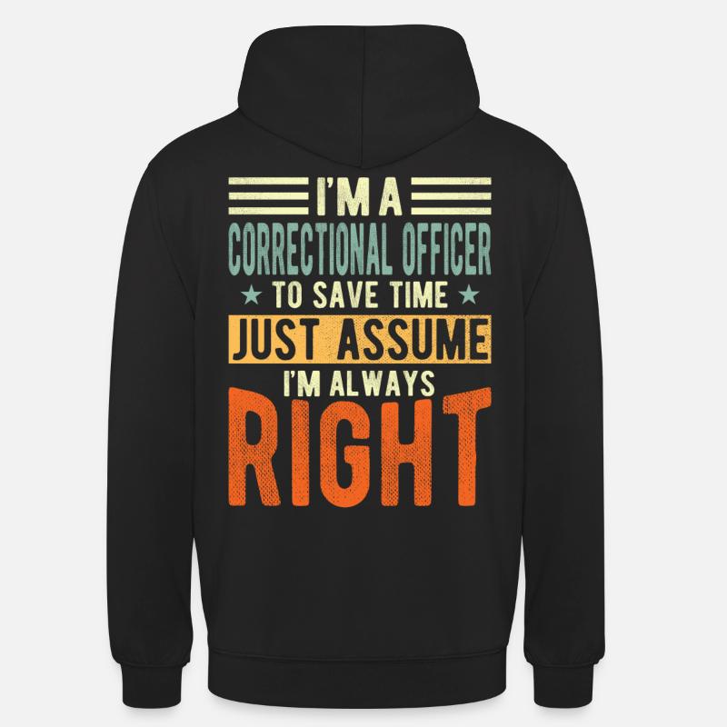 Agent d’application de la loi - Sweat-shirt à capuche unisexe - noir