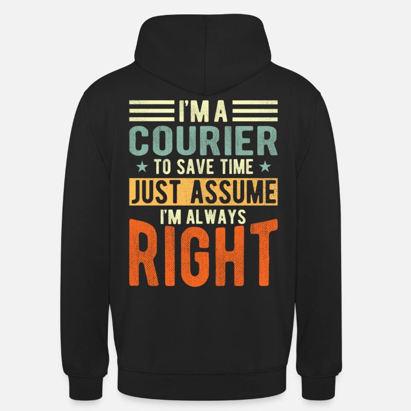 Messager - Sweat-shirt à capuche unisexe - noir