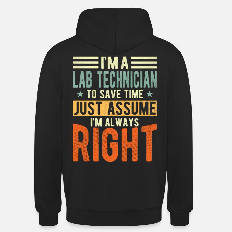 Technicien de laboratoire - Sweat-shirt à capuche unisexe - noir