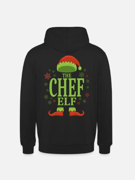 Chef Christmas Elf - Unisex Hoodie - black