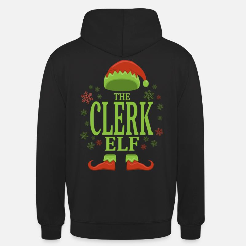 Greffier elfe de Noël - Sweat-shirt à capuche unisexe - noir