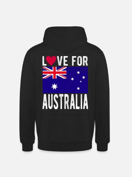 Australia Flag - Unisex Hoodie - black