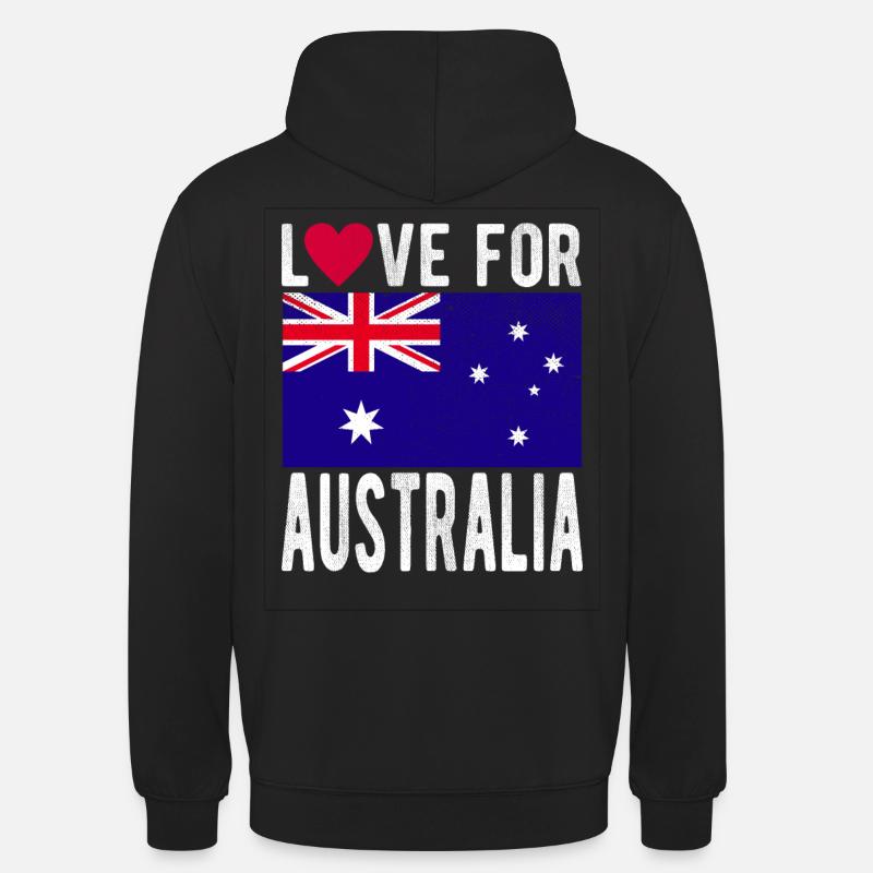 Drapeau de l’Australie - Sweat-shirt à capuche unisexe - noir