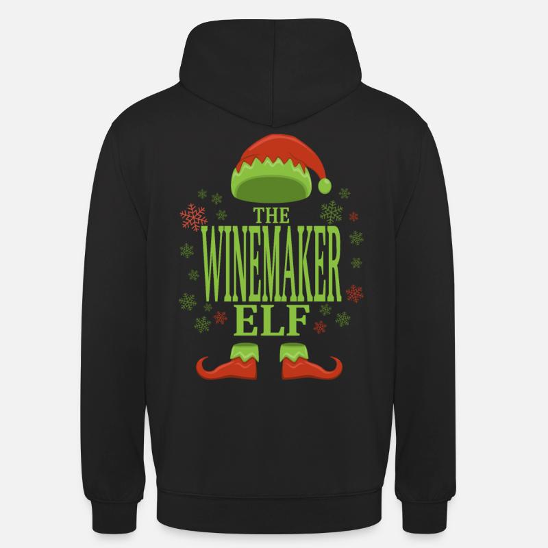Vigneron Elfe de Noël - Sweat-shirt à capuche unisexe - noir