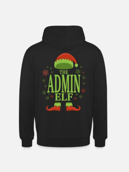 Admin Christmas Elf - Unisex Hoodie - black
