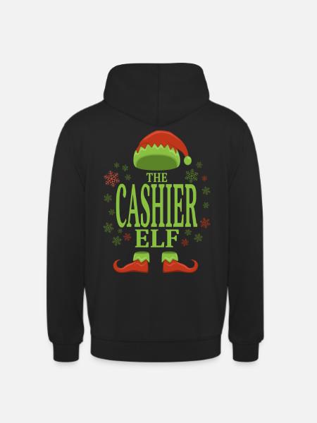 Caissier Elfe de Noël - Sweat-shirt à capuche unisexe - noir