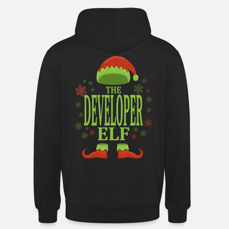 Software Developer Christmas Elf - Unisex Hoodie - black