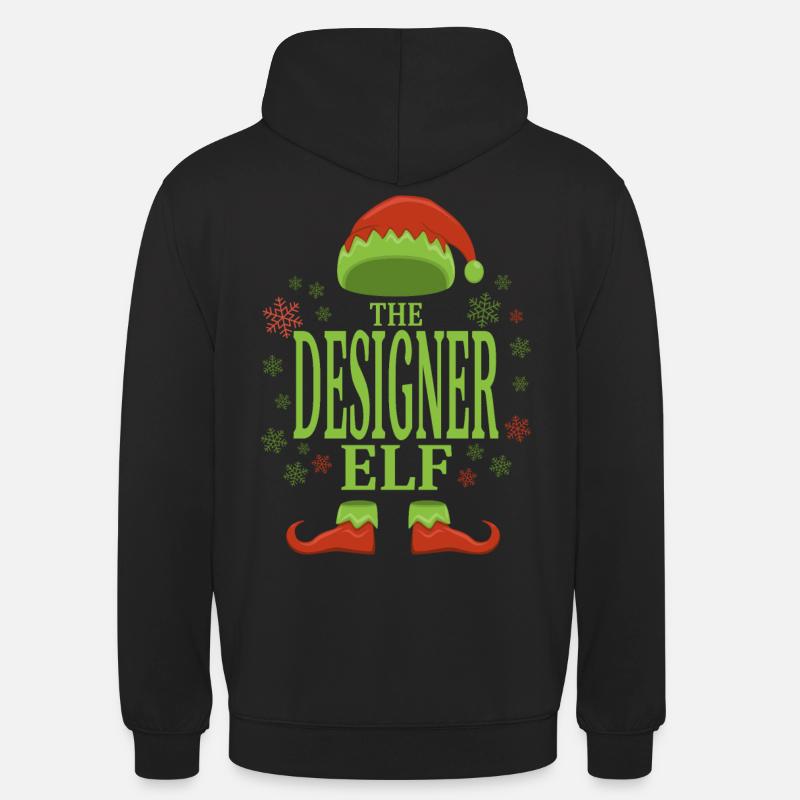 Designer Elfe de Noël - Sweat-shirt à capuche unisexe - noir