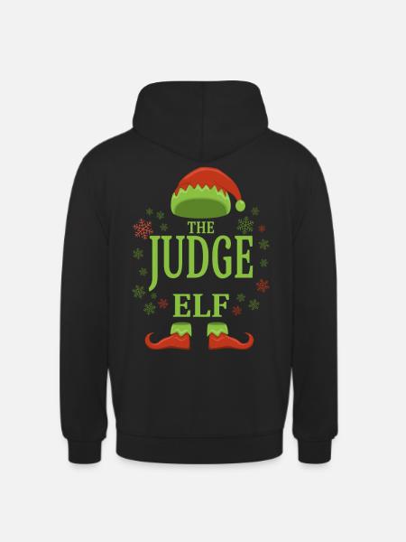Judge Christmas Elf - Unisex Hoodie - black