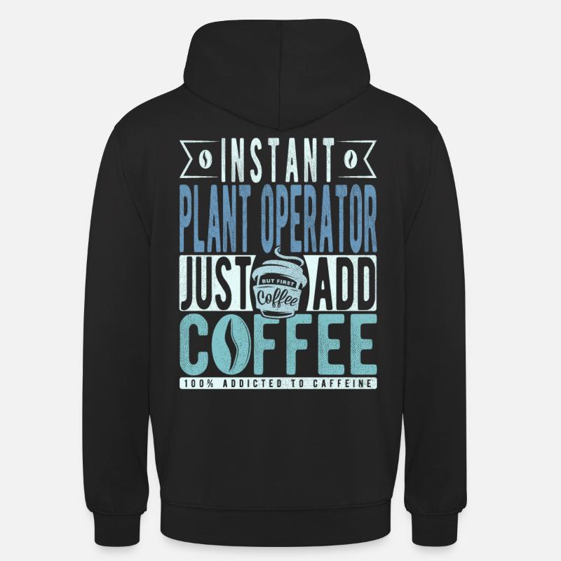 Café de l’opérateur d’usine - Sweat-shirt à capuche unisexe - noir