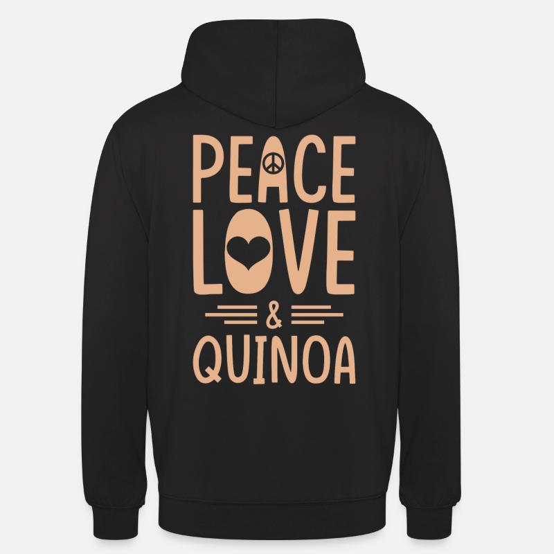 Quinoa Spruch - Unisex Hoodie - Schwarz