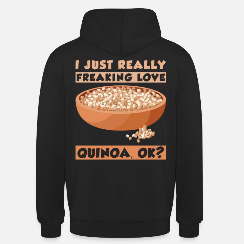 Quinoa Spruch - Unisex Hoodie - Schwarz