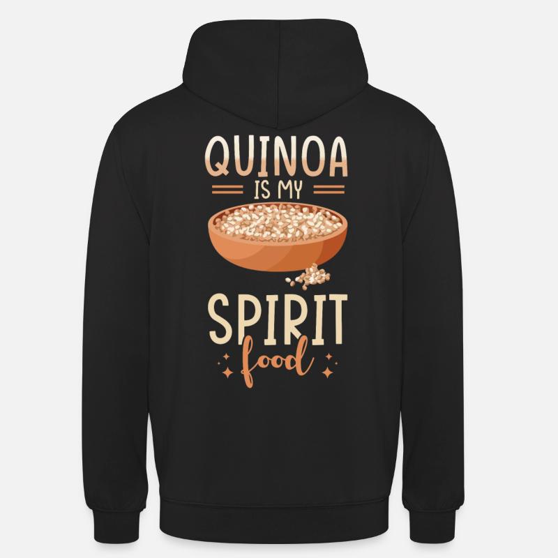 Quinoa Spruch - Unisex Hoodie - Schwarz