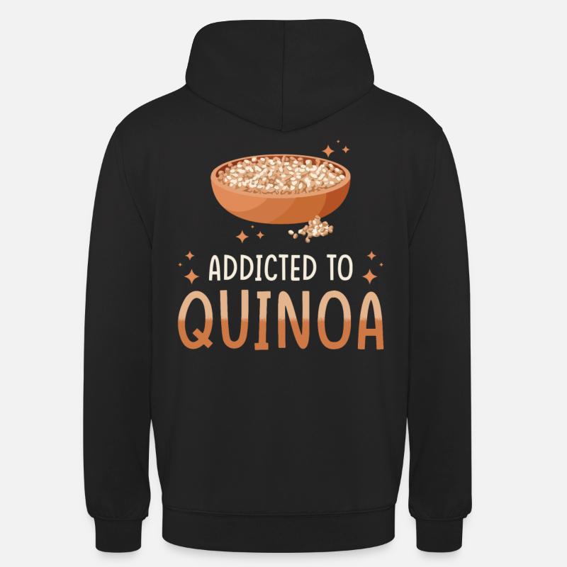 Quinoa Spruch - Unisex Hoodie - Schwarz