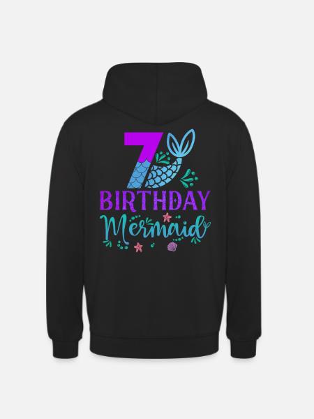 7th Birthday Mermaid - Unisex Hoodie - black