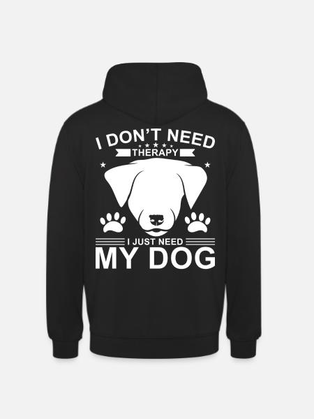 Therapy dog saying - Unisex Hoodie - black