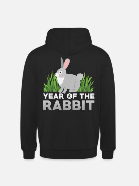 Rabbit Chinese Zodiac Sign - Unisex Hoodie - black
