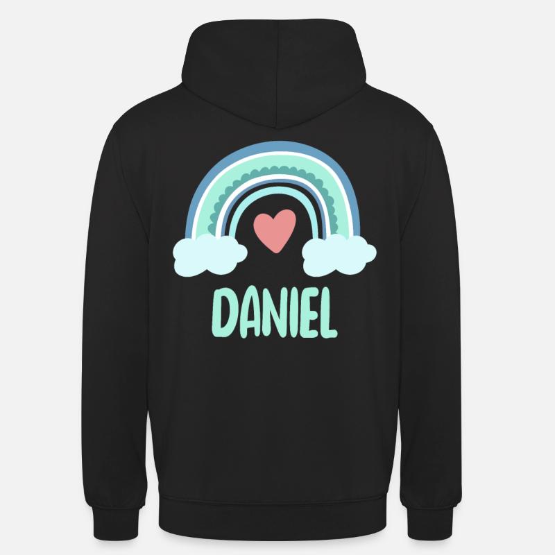 Daniel Nom Rainbow Baby - Sweat-shirt à capuche unisexe - noir