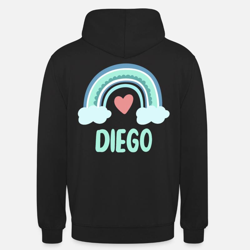 Diego Nom Rainbow Baby - Sweat-shirt à capuche unisexe - noir