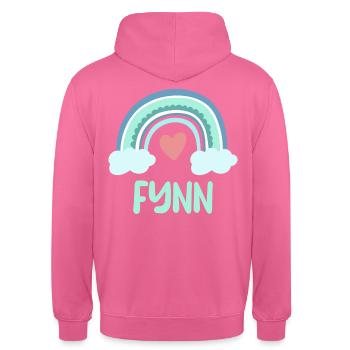 Fynn Nom Rainbow Baby - Sweat-shirt à capuche unisexe - rose - Dos - Michal (187cm)