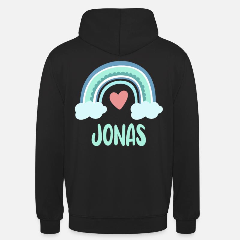 Jonas Nom Rainbow Baby - Sweat-shirt à capuche unisexe - noir
