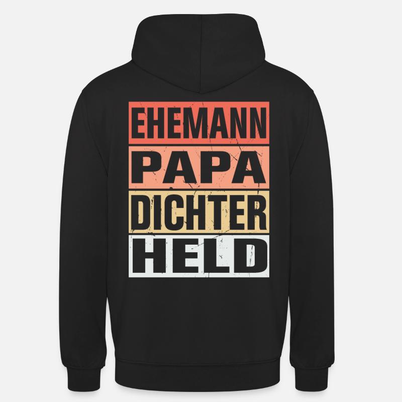 Dichter Vater Ehemann Held - Unisex Hoodie - Schwarz