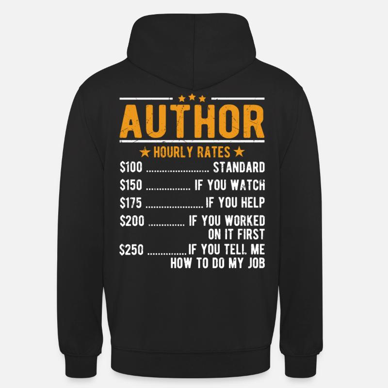 Auteur salaire horaire - Sweat-shirt à capuche unisexe - noir