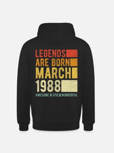 Birthday March 1988 - Unisex Hoodie - black