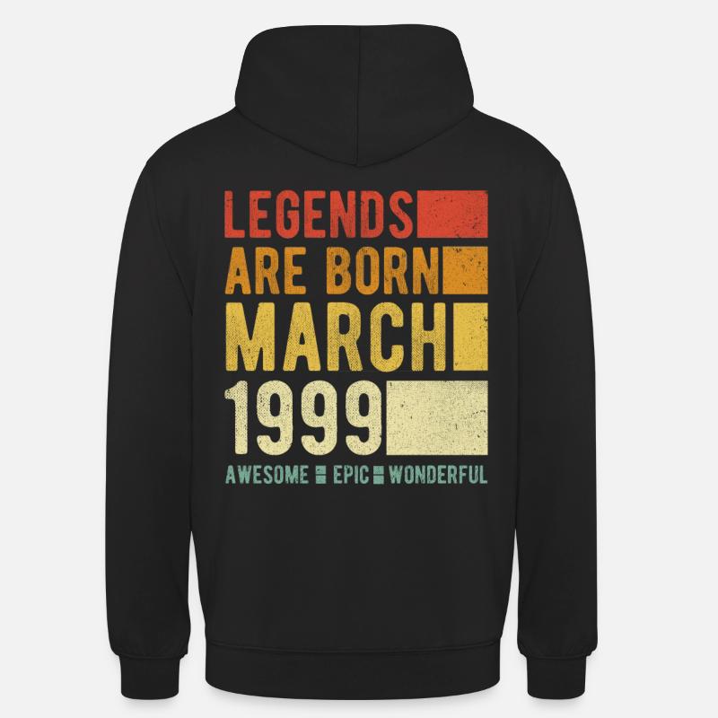 Anniversaire Mars 1999 - Sweat-shirt à capuche unisexe - noir
