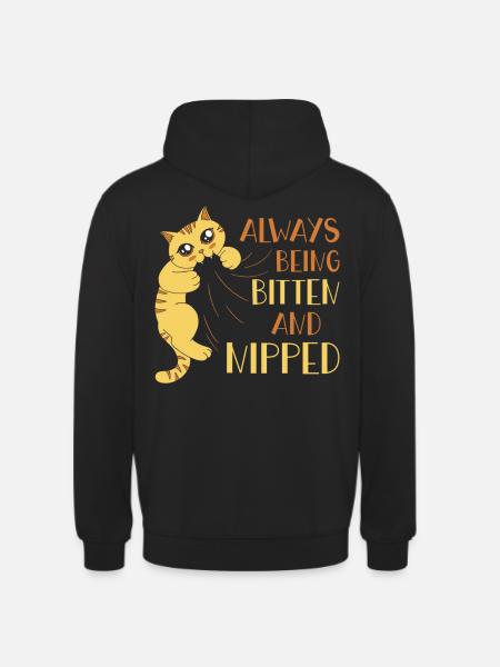Katze Ich will dich beißen - Unisex Hoodie - Schwarz