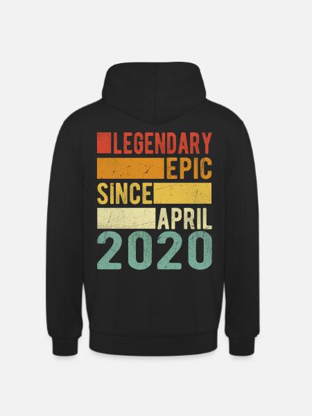 Birthday April 2020 Legendary epic - Unisex Hoodie - black