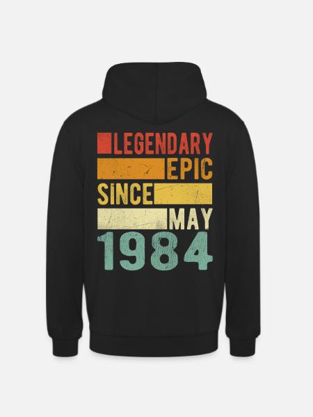 Birthday May 1984 Legendary epic - Unisex Hoodie - black
