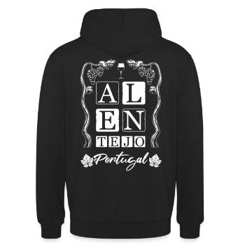 Alentejo Portugal Souvenir - Unisex Hoodie - Schwarz - Hinten - Michal (187cm)